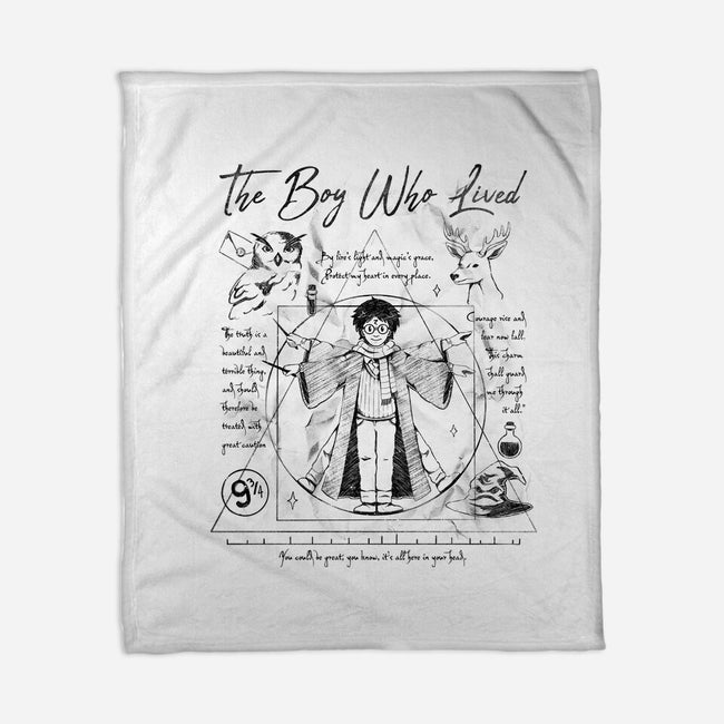 Vitruvian Wizard-None-Fleece-Blanket-Arigatees