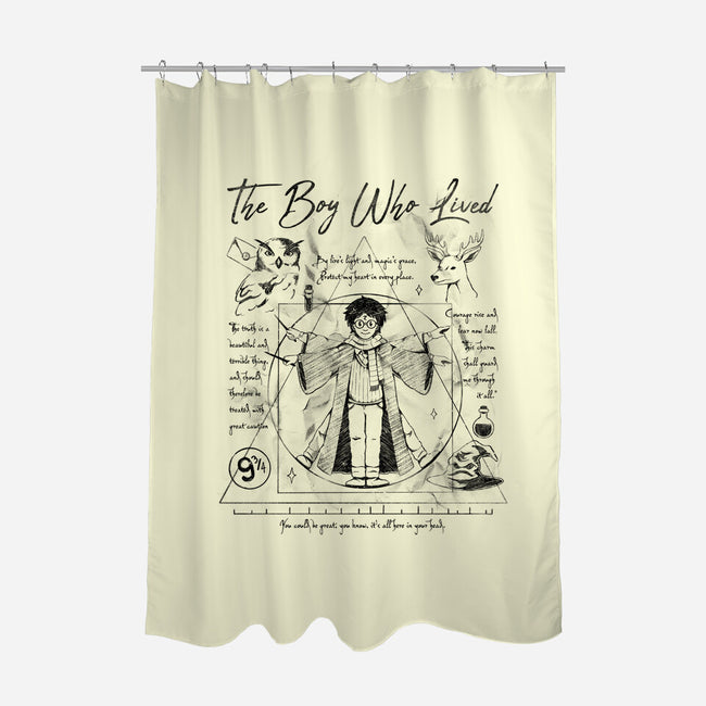 Vitruvian Wizard-None-Polyester-Shower Curtain-Arigatees