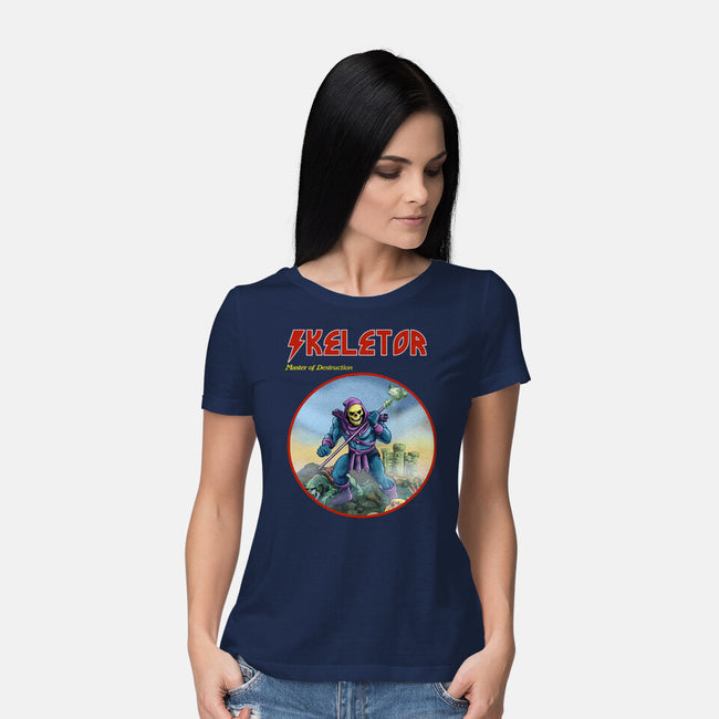 Skeletor Master Of Destruction-Womens-Basic-Tee-Diego Gurgell