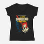 Seduced By The Dark Side-Womens-V-Neck-Tee-butcherbilly