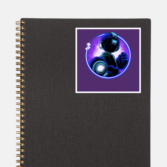 Blue Metal Hero-None-Glossy-Sticker-rmatix