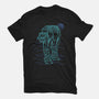 Neon Line-Art Armored Walker-Mens-Basic-Tee-Astrobot Invention