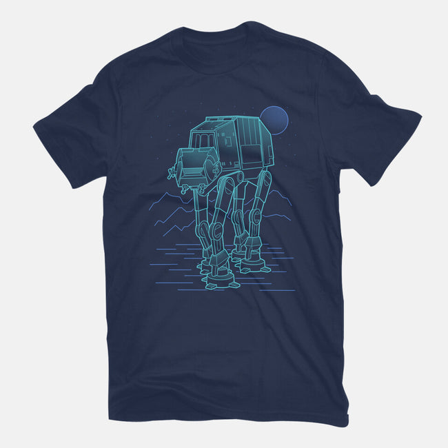 Neon Line-Art Armored Walker-Mens-Basic-Tee-Astrobot Invention
