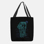 Neon Line-Art Armored Walker-None-Basic Tote-Bag-Astrobot Invention