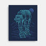 Neon Line-Art Armored Walker-None-Stretched-Canvas-Astrobot Invention