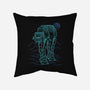 Neon Line-Art Armored Walker-None-Removable Cover w Insert-Throw Pillow-Astrobot Invention