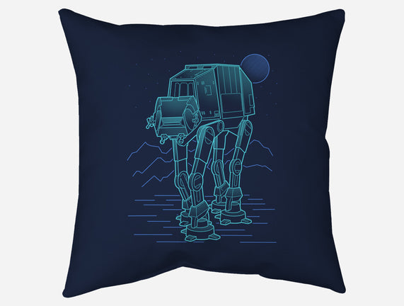 Neon Line-Art Armored Walker