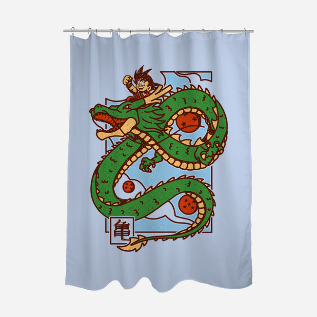 The Kid And The Dragon-None-Polyester-Shower Curtain-sebasebi