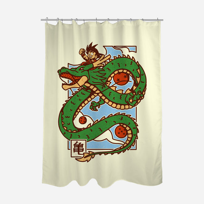 The Kid And The Dragon-None-Polyester-Shower Curtain-sebasebi