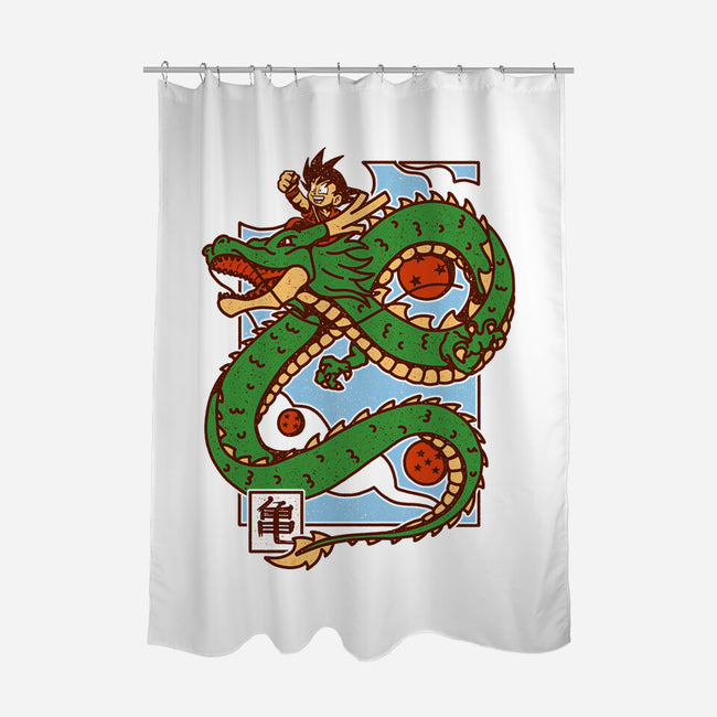 The Kid And The Dragon-None-Polyester-Shower Curtain-sebasebi
