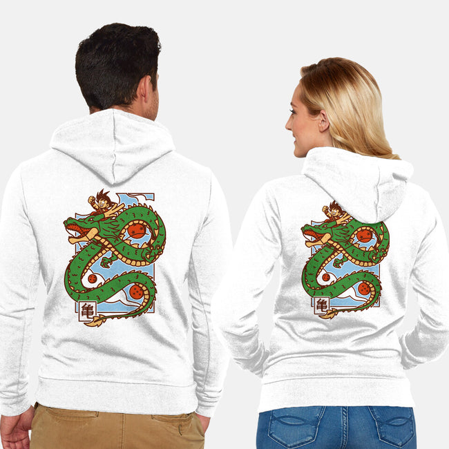 The Kid And The Dragon-Unisex-Zip-Up-Sweatshirt-sebasebi