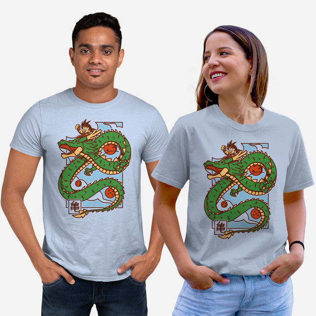 The Kid And The Dragon-Unisex-Basic-Tee-sebasebi