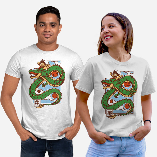The Kid And The Dragon-Unisex-Basic-Tee-sebasebi