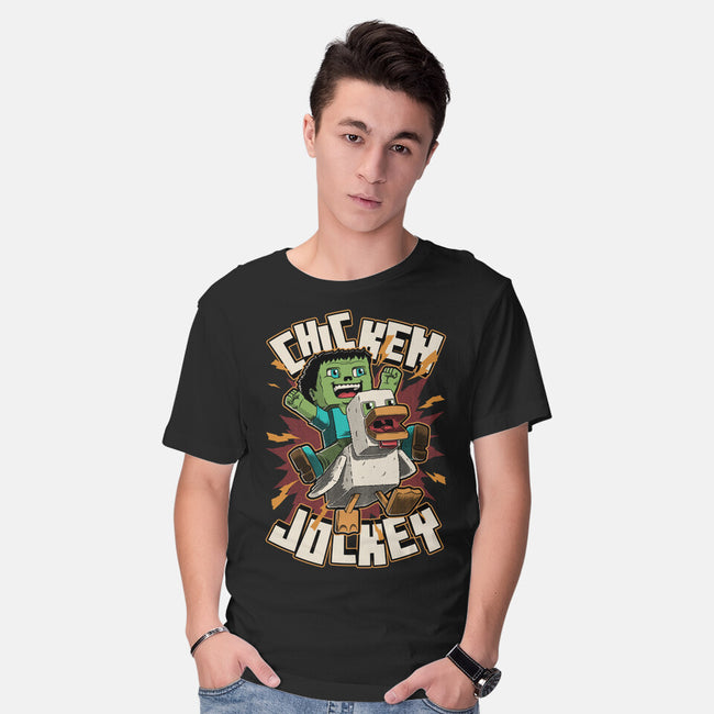 Chicken Kid Cube Game-Mens-Basic-Tee-Studio Mootant