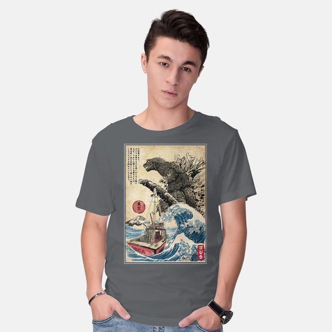 Orca In Japan Woodblock-Mens-Basic-Tee-DrMonekers