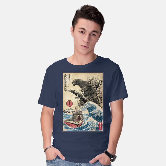 Orca In Japan Woodblock-Mens-Basic-Tee-DrMonekers