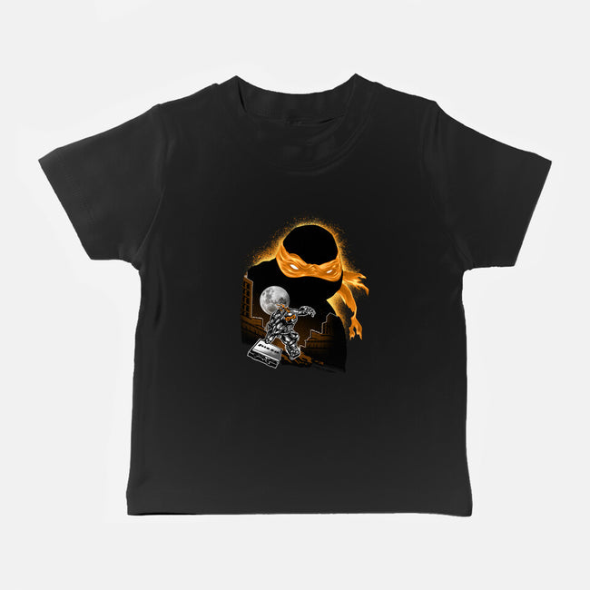 Nun-Chucks Wielder Ninja-Baby-Basic-Tee-hypertwenty