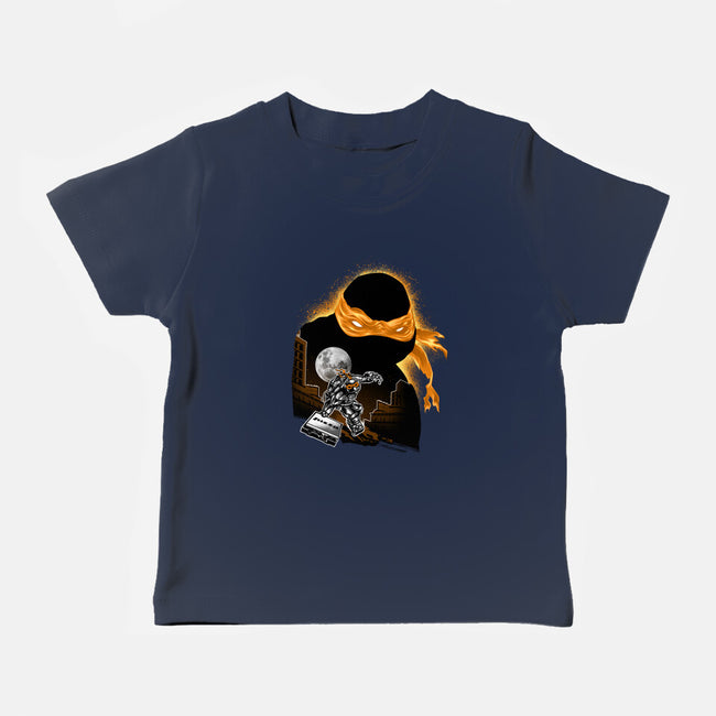 Nun-Chucks Wielder Ninja-Baby-Basic-Tee-hypertwenty