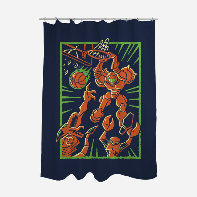 Space Slam-None-Polyester-Shower Curtain-Henrique Torres