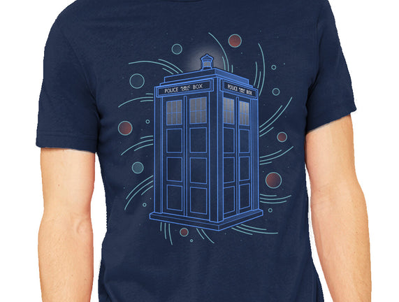 Neon Line-Art Time And Space Box