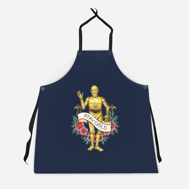 Stay Good Stay Gold-Unisex-Kitchen-Apron-P1yu5h