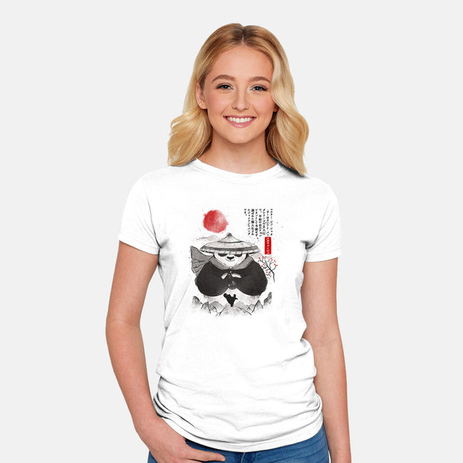 Po The Dragon Warrior-Womens-Fitted-Tee-grevalra