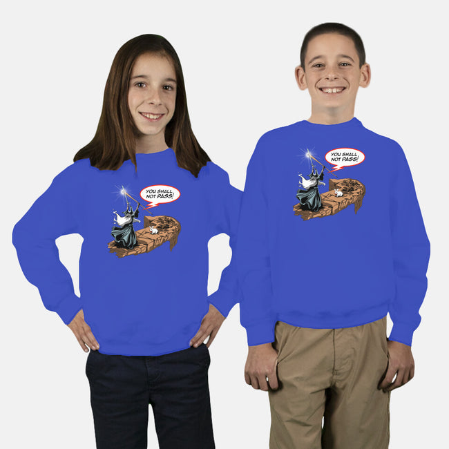 You Shall Not Pass Rabbit-Youth-Crew Neck-Sweatshirt-zascanauta