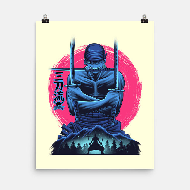 Three Swords Pirate-None-Matte-Poster-rmatix