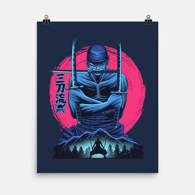 Three Swords Pirate-None-Matte-Poster-rmatix