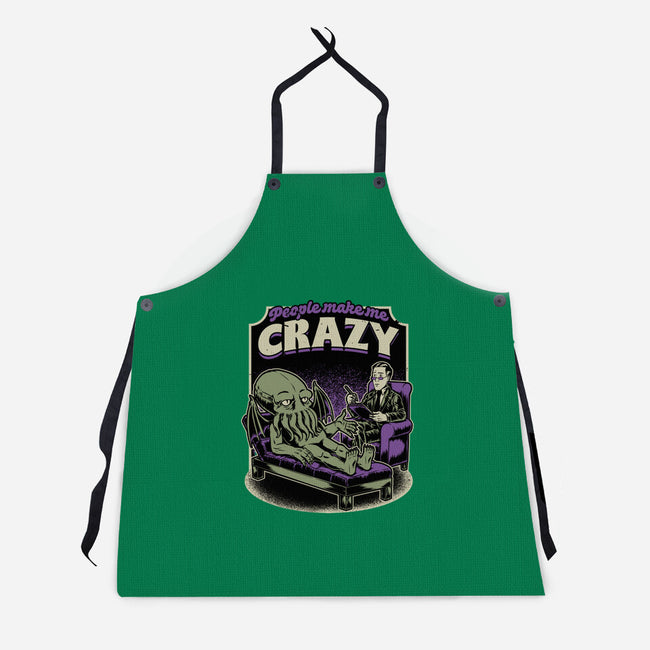 Lovecraft Cthulhu Therapy-Unisex-Kitchen-Apron-Studio Mootant