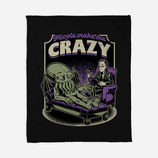 Lovecraft Cthulhu Therapy-None-Fleece-Blanket-Studio Mootant