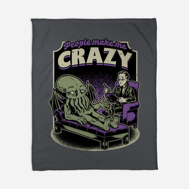 Lovecraft Cthulhu Therapy-None-Fleece-Blanket-Studio Mootant