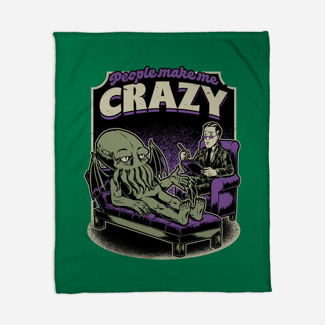 Lovecraft Cthulhu Therapy-None-Fleece-Blanket-Studio Mootant