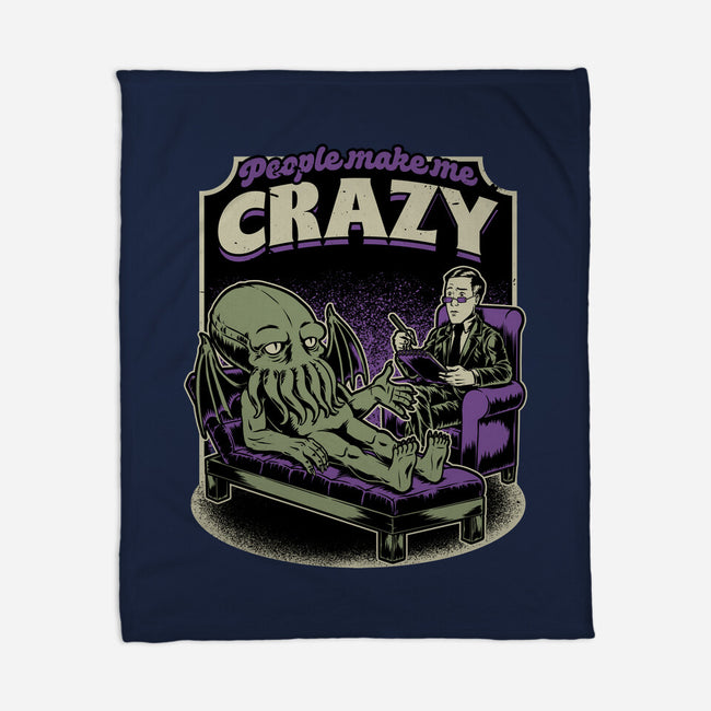 Lovecraft Cthulhu Therapy-None-Fleece-Blanket-Studio Mootant