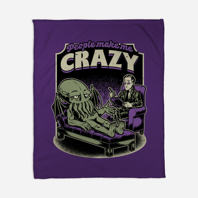 Lovecraft Cthulhu Therapy-None-Fleece-Blanket-Studio Mootant