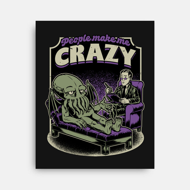 Lovecraft Cthulhu Therapy-None-Stretched-Canvas-Studio Mootant