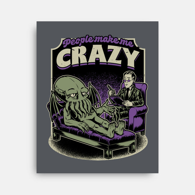 Lovecraft Cthulhu Therapy-None-Stretched-Canvas-Studio Mootant