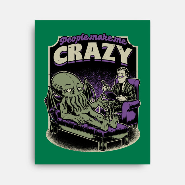 Lovecraft Cthulhu Therapy-None-Stretched-Canvas-Studio Mootant