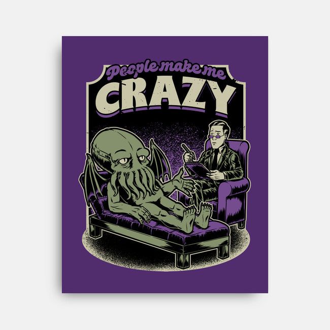 Lovecraft Cthulhu Therapy-None-Stretched-Canvas-Studio Mootant