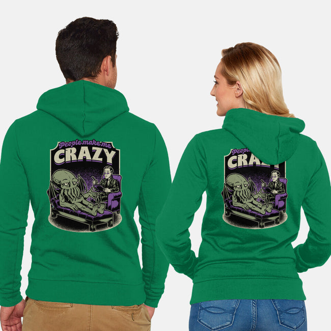 Lovecraft Cthulhu Therapy-Unisex-Zip-Up-Sweatshirt-Studio Mootant