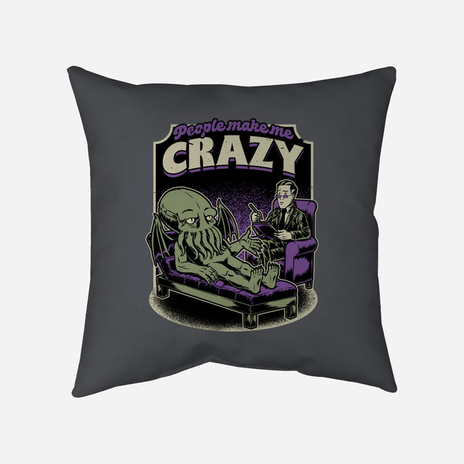 Lovecraft Cthulhu Therapy-None-Removable Cover w Insert-Throw Pillow-Studio Mootant