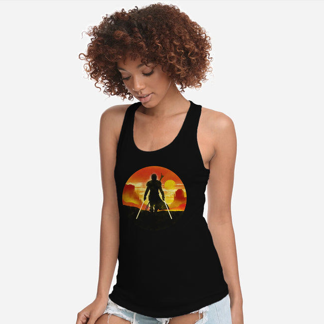 The Mandalorian Knight-Womens-Racerback-Tank-kharmazero