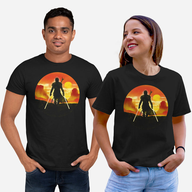 The Mandalorian Knight-Unisex-Basic-Tee-kharmazero
