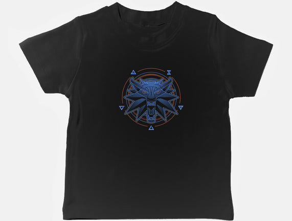 Neon Line-Art Wolfborn Crest