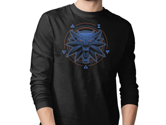 Neon Line-Art Wolfborn Crest