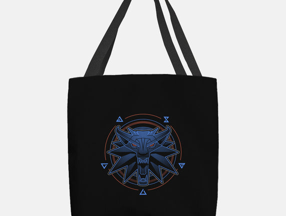 Neon Line-Art Wolfborn Crest