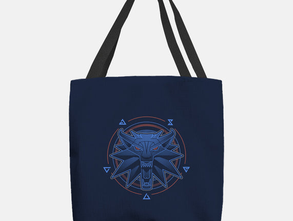 Neon Line-Art Wolfborn Crest