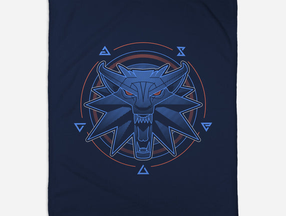 Neon Line-Art Wolfborn Crest