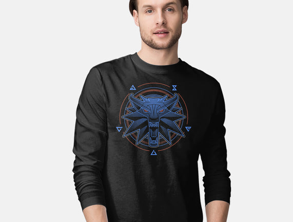 Neon Line-Art Wolfborn Crest