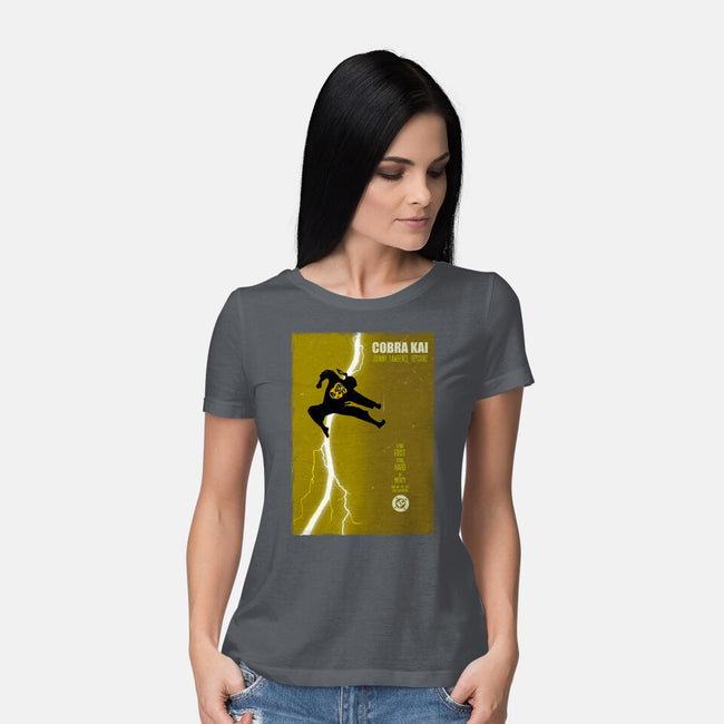 Cobra Kai Returns-Womens-Basic-Tee-Arinesart